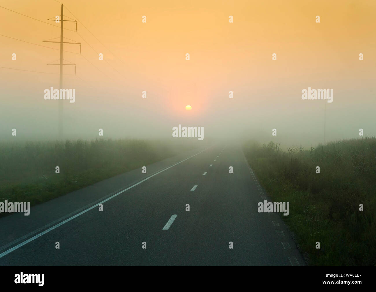 Light in fog hi-res stock photography and images - Alamy