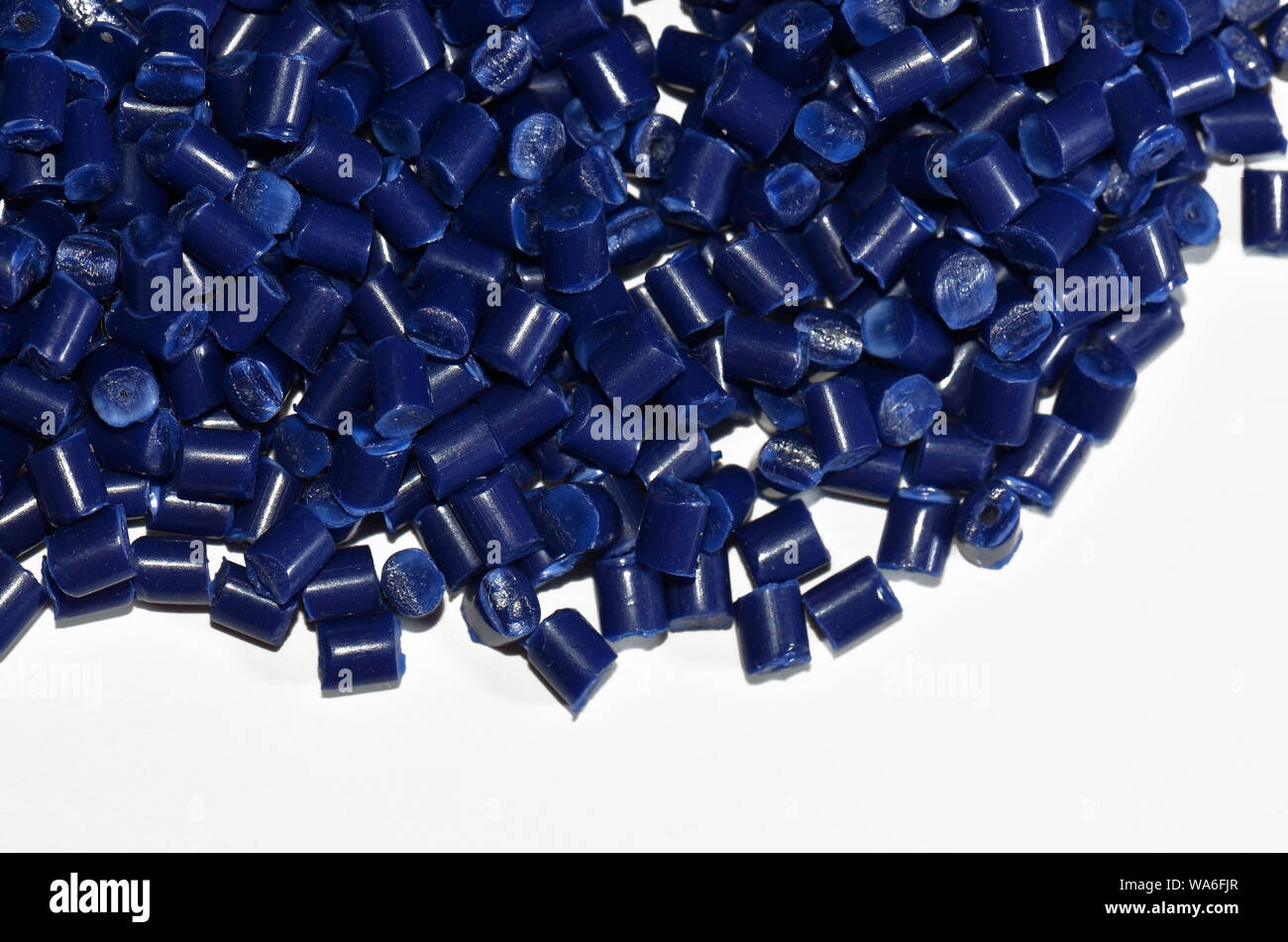 dyed plastic resin for injection molding industry in laboratory Stock Photo