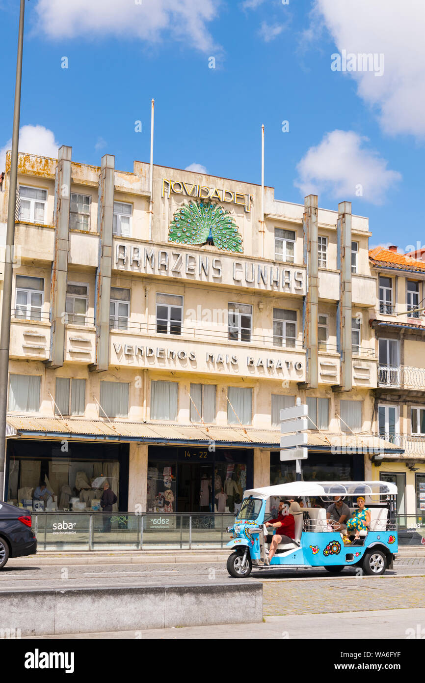Portugal Oporto Porto street scene Novidades Armazens Cunhus art deco