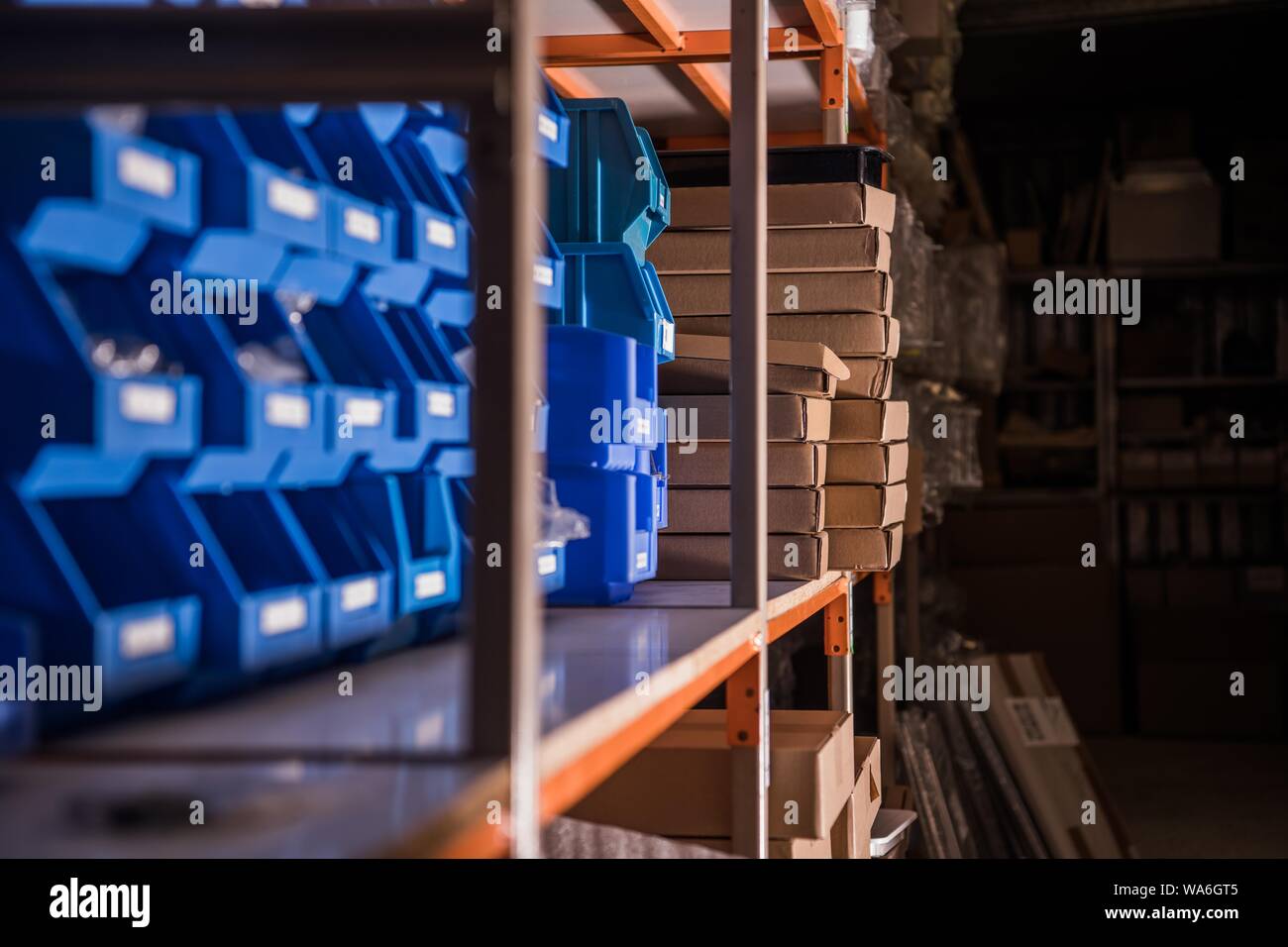 Retail Store Racking Systems for Retail Warehouses. Products Management and Storing. Industry