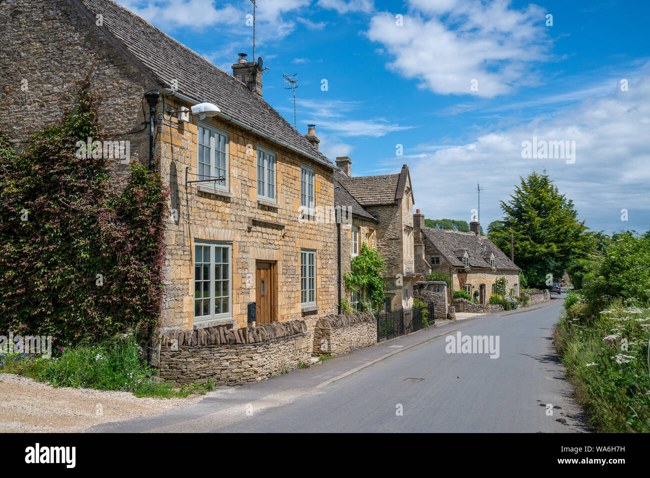 The picturesque Cotswold village of Naunton, Gloucestershire, United Kingdom Stock Photo