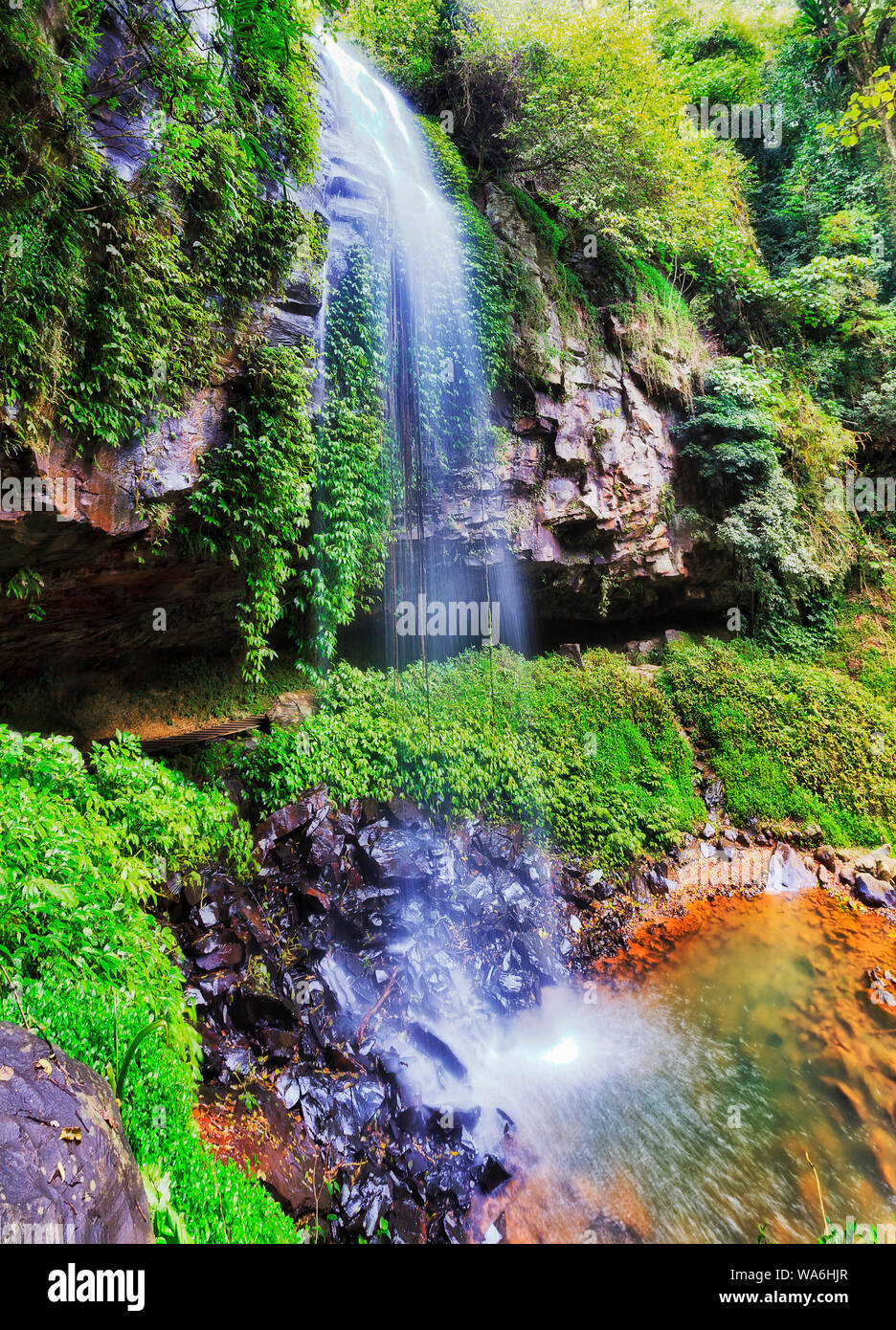 Crystal fall in Dorrigo National park of Australia - ancient gondwana ...