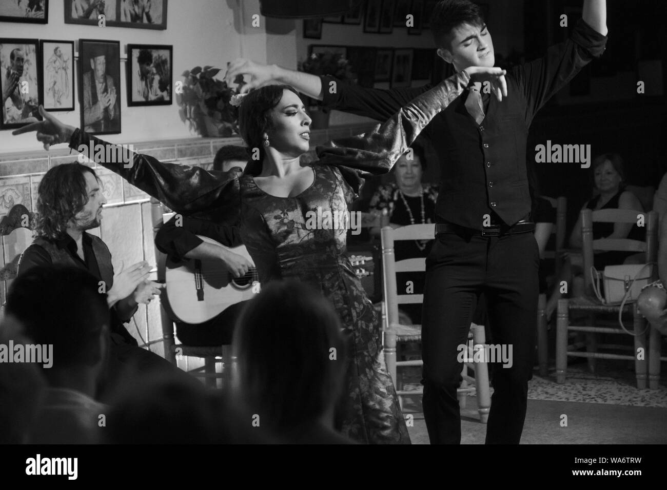 Summer Flamenco Nights at Pena Flamenca Nino de Velez in Velez-Malaga Stock Photo