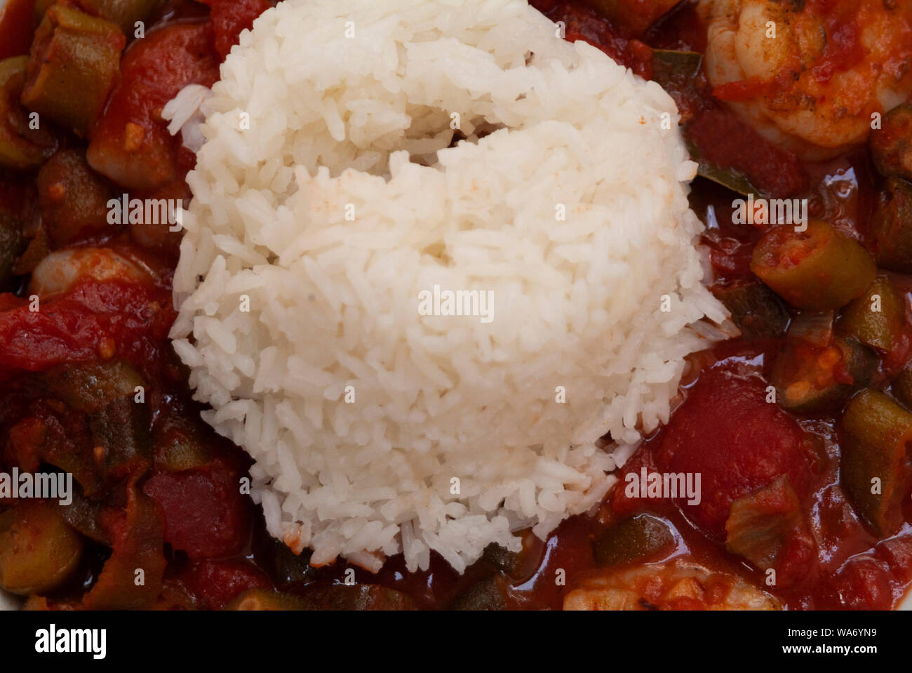 KITCHEN CATCH 1 A creole gumbo with stewed okra, tomato, and jasmine