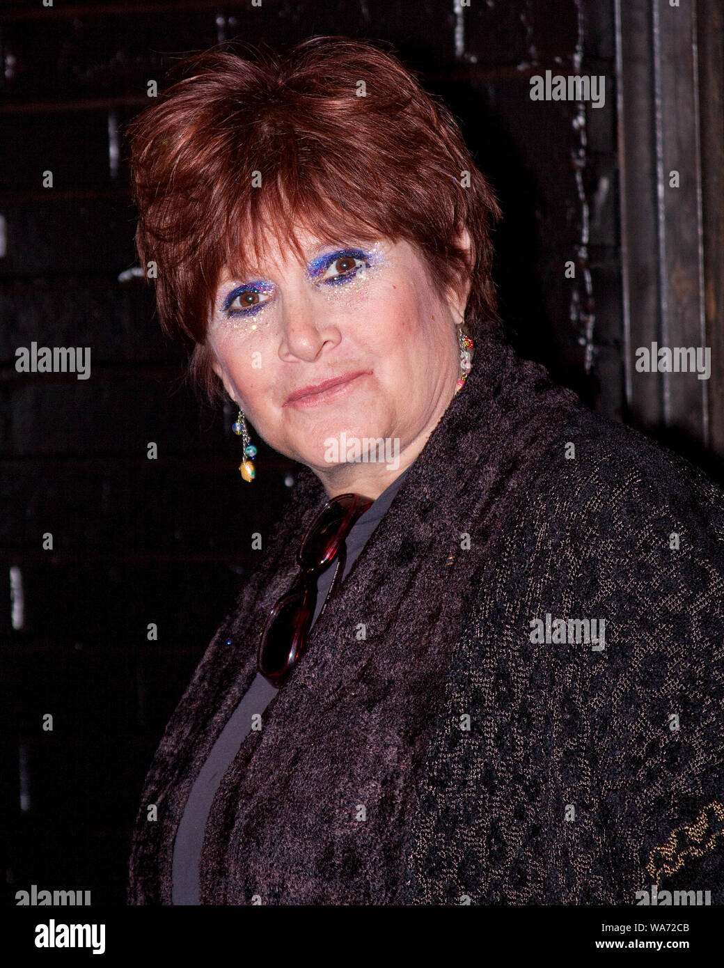 The late Carrie Fisher, known worldwide for her role of Princess Leia in the Star Wars films, leaving her show based on her book 'Wishful Drinking' Stock Photo