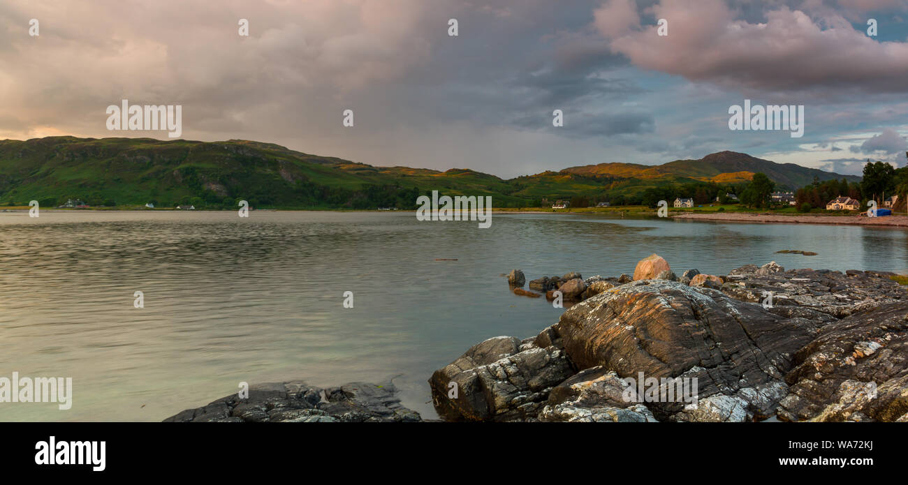 Glenelg, twinned with Mars, Scotland at dusk Stock Photo
