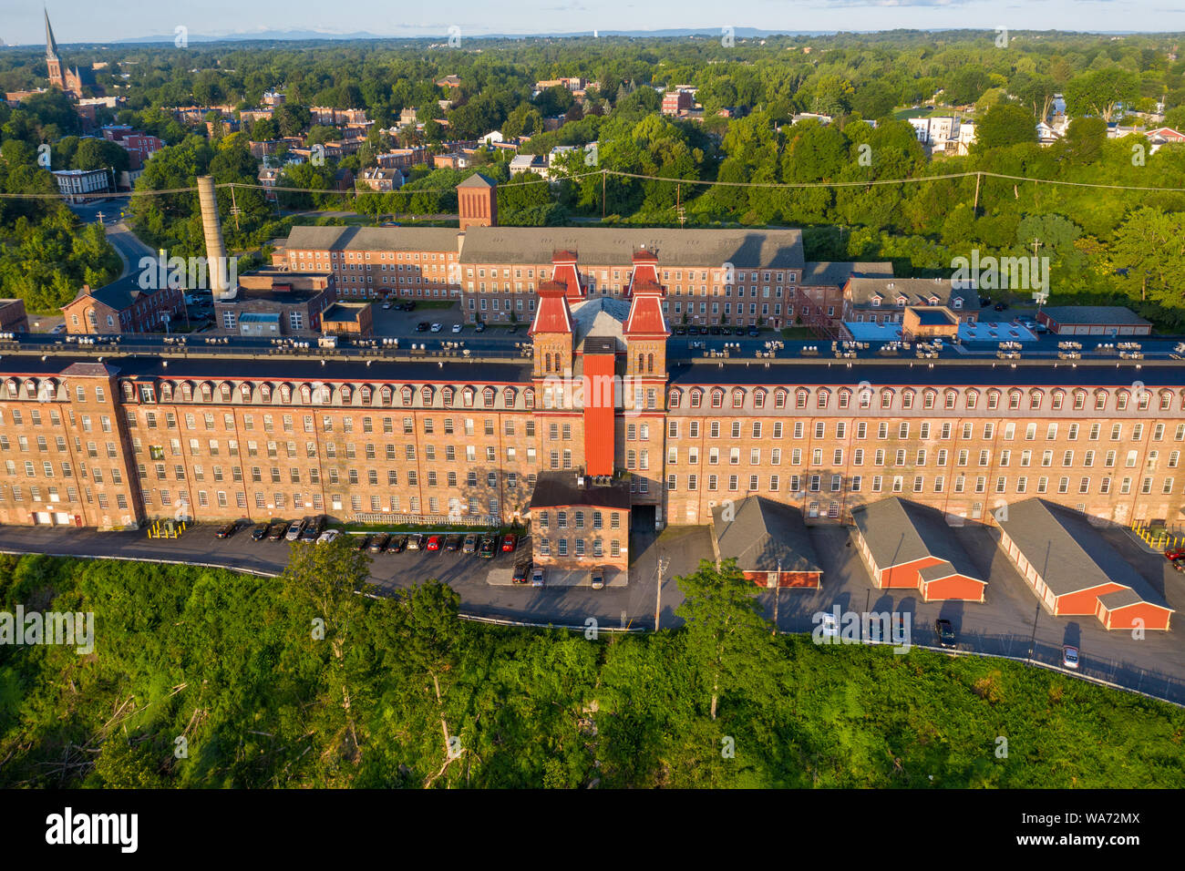 The Lofts at Harmony Mills, former housing for the mills, Cohoes, New York, USA Stock Photo