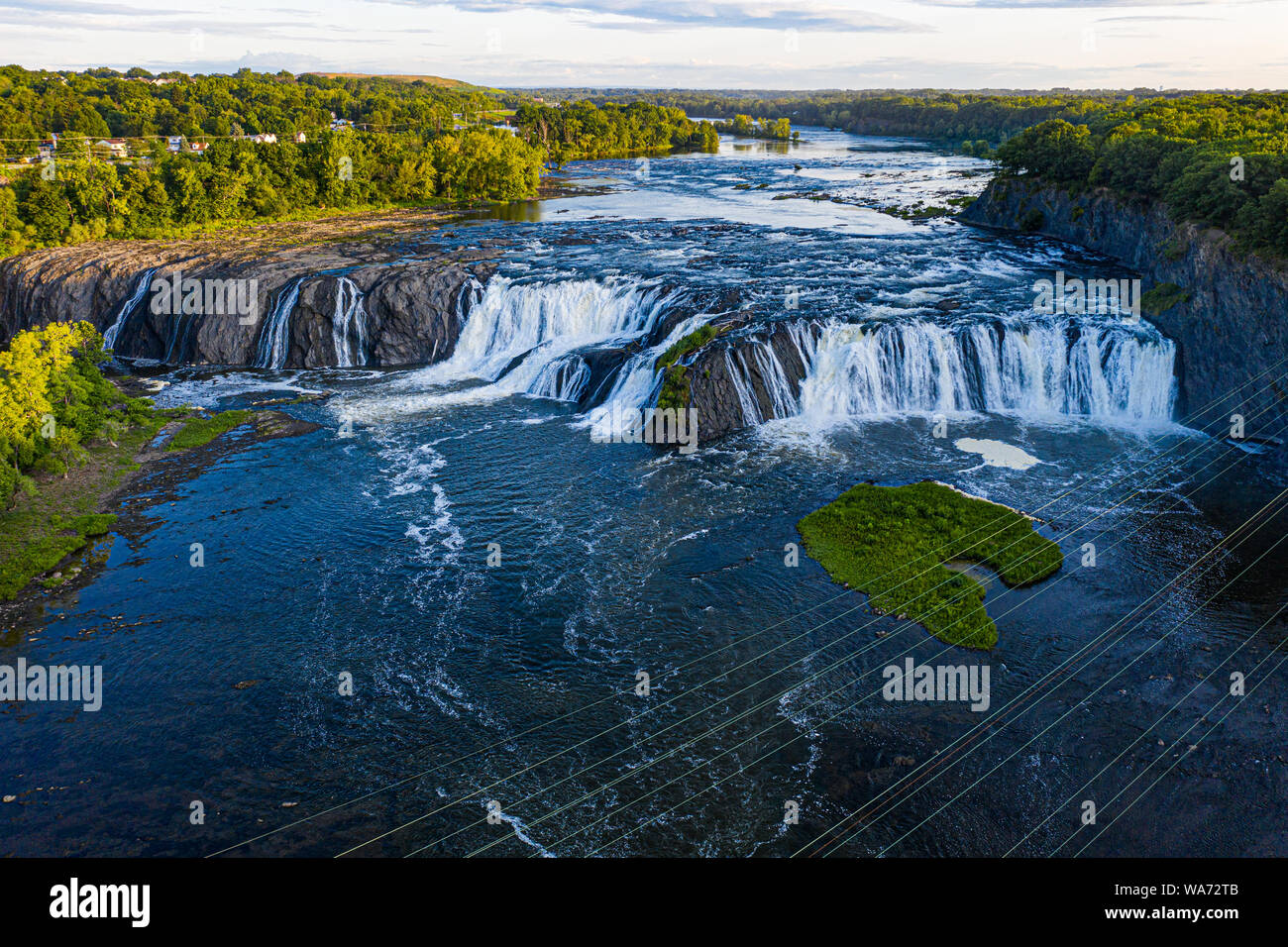 Cohoes Falls on the Mohawk River, Cohoes, New York, USA Stock Photo Alamy