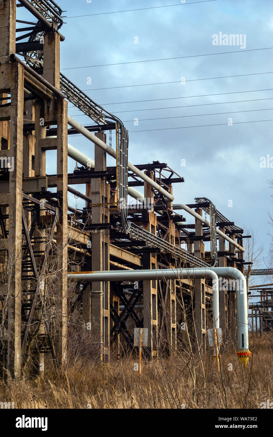 Curated visual reference: Visual Reference: Industrial Landscape Reinforced Concrete Structures With Pipelines