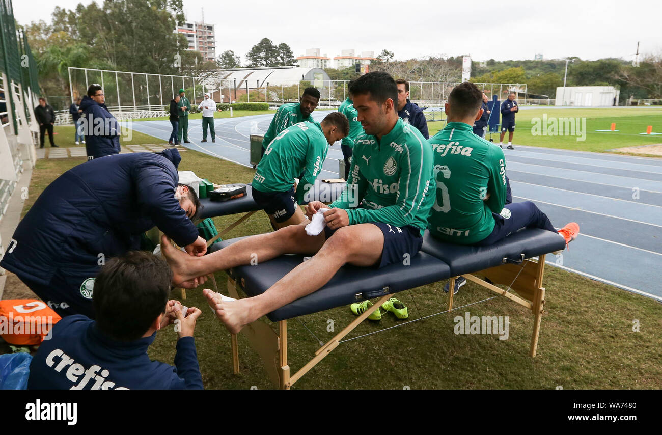 SÃO PAULO, SP - 18.08.2019: TREINO DO PALMEIRAS - The player Luan, from SE Palmeiras, during training at PUC field in Porto Alegre. (Photo: Cesar Greco/Fotoarena) Stock Photo