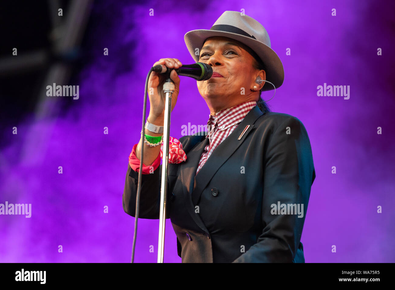 Ska, 2 Tone outfit The Selecter performing at WeyFest 2019 Music Festival. Stock Photo