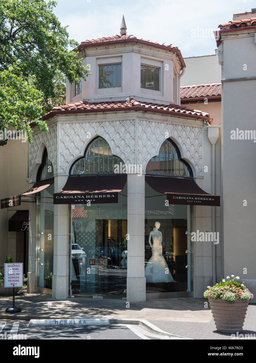 A portion of the Highland Park Shopping Center, recognized as the