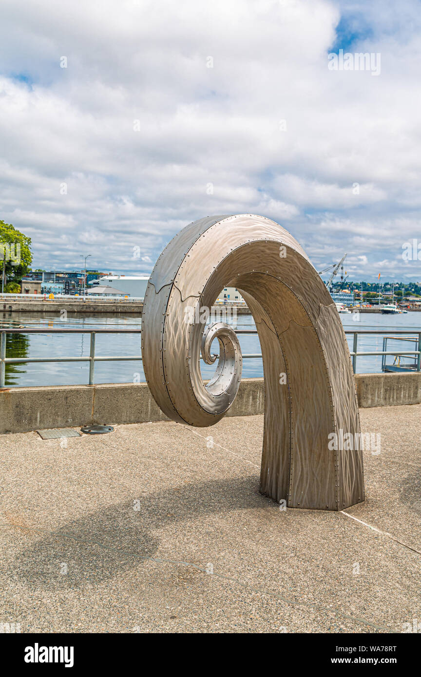 Sculpture at Ballard Locks Stock Photo Alamy