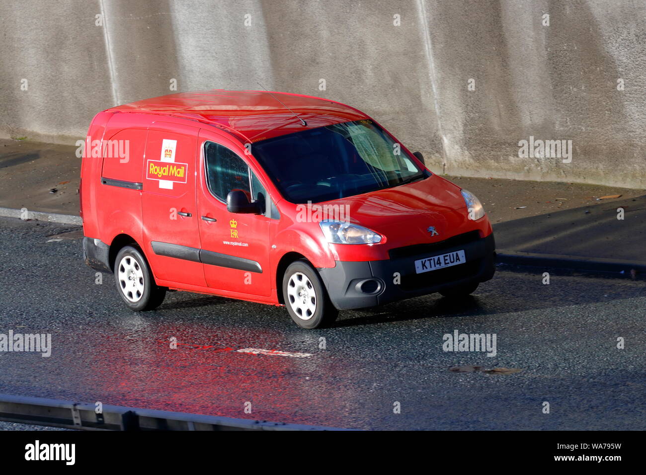 A Royal Mail van on the A58M in Leeds Stock Photo Alamy