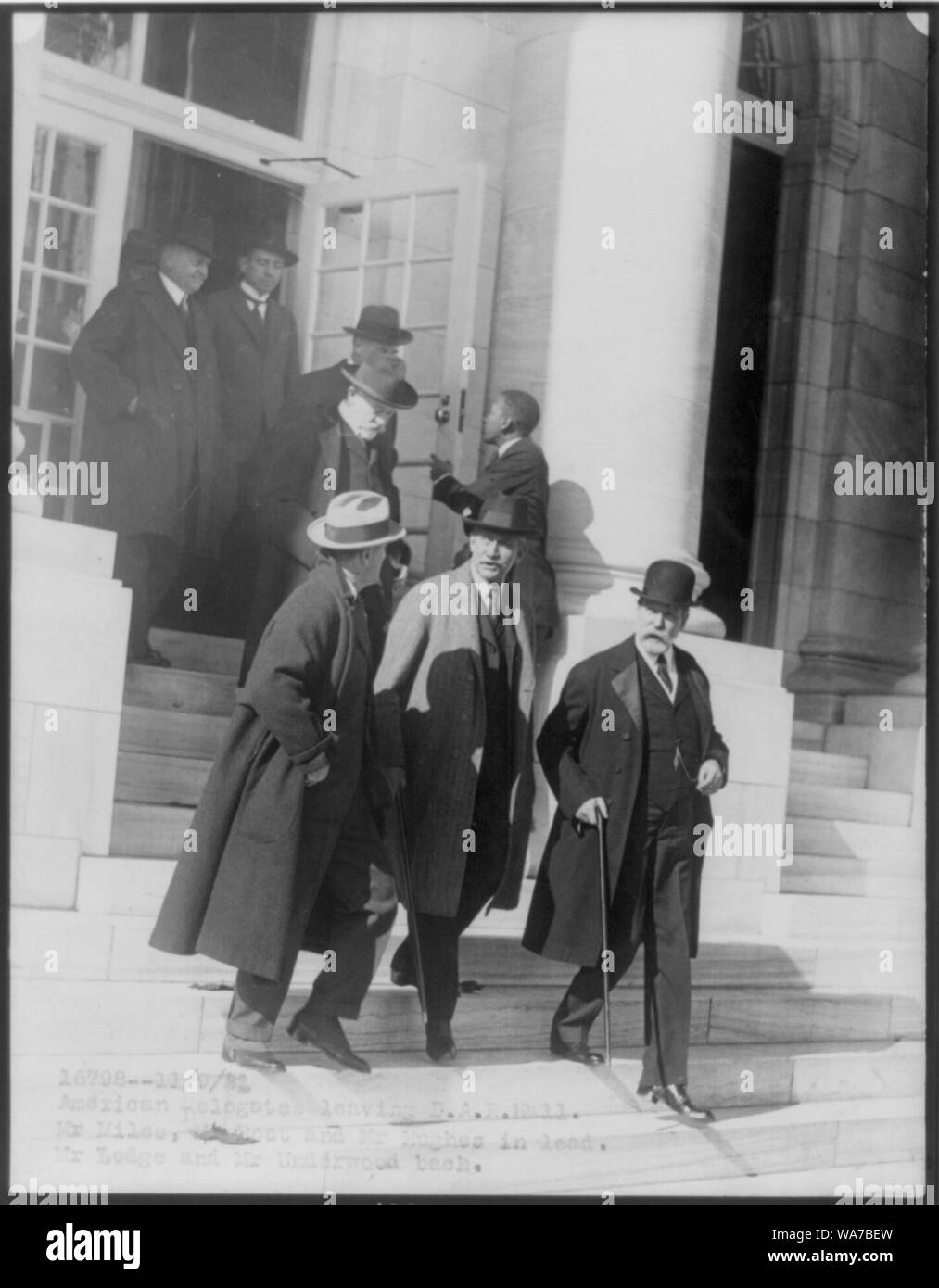 American delegates leaving D.A.R. Hall, Wash., D.C., during World ...