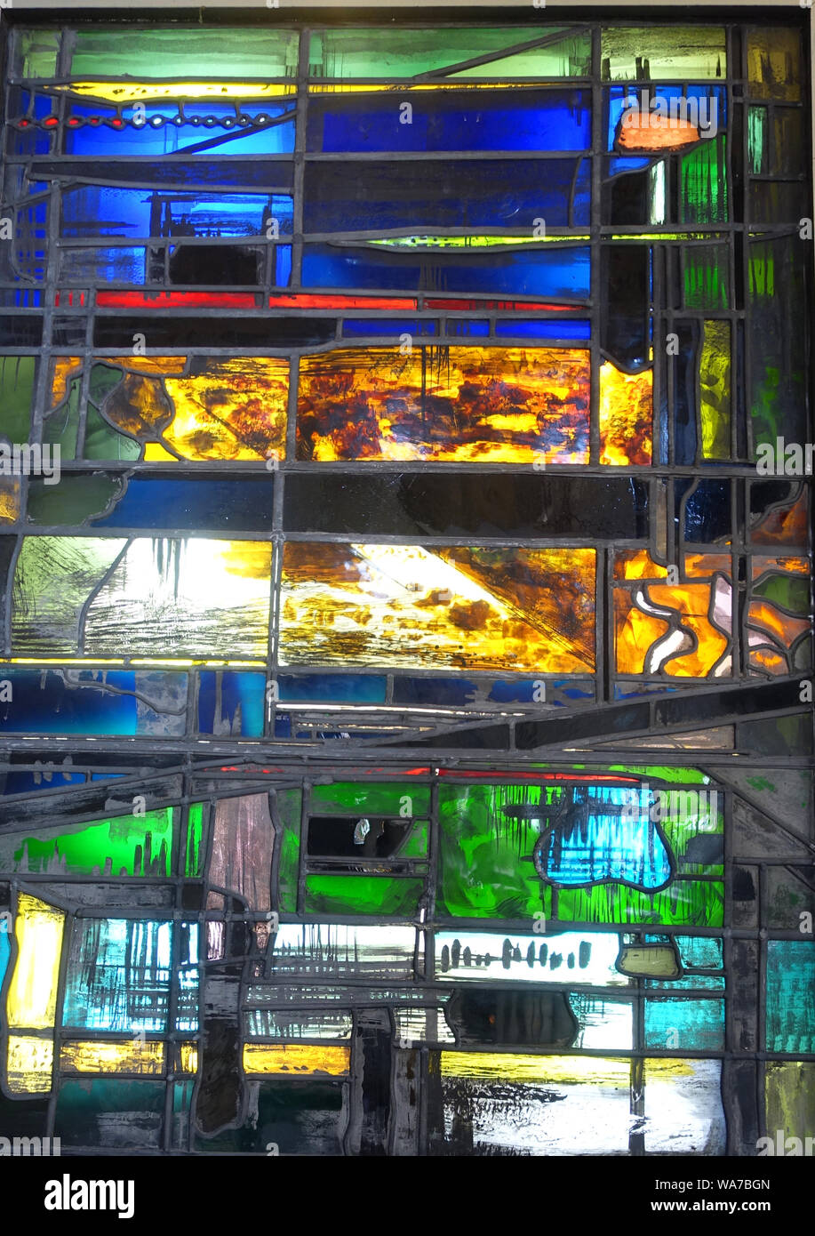 Stained glass Ely Cathedral in Ely , Cambridgeshire , England, UK Stock