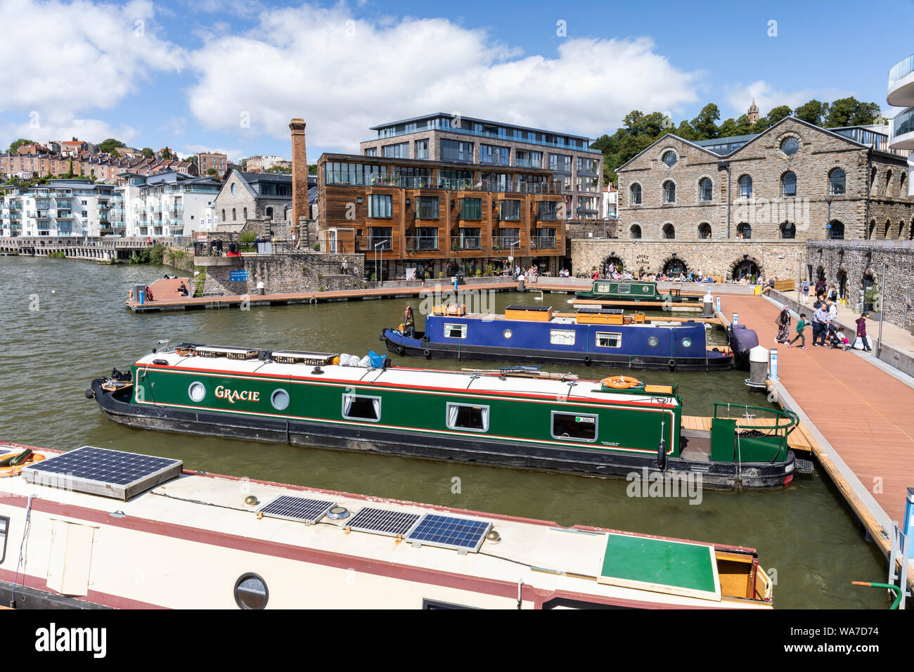 Bars and restaurants in Bristol's harbour inlet, Floating harbour, City of Bristol, UK Stock