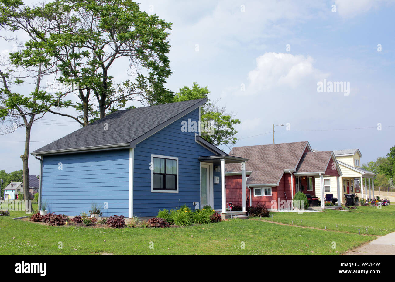 Tiny Homes, Detroit, Michigan, USA Stock Photo