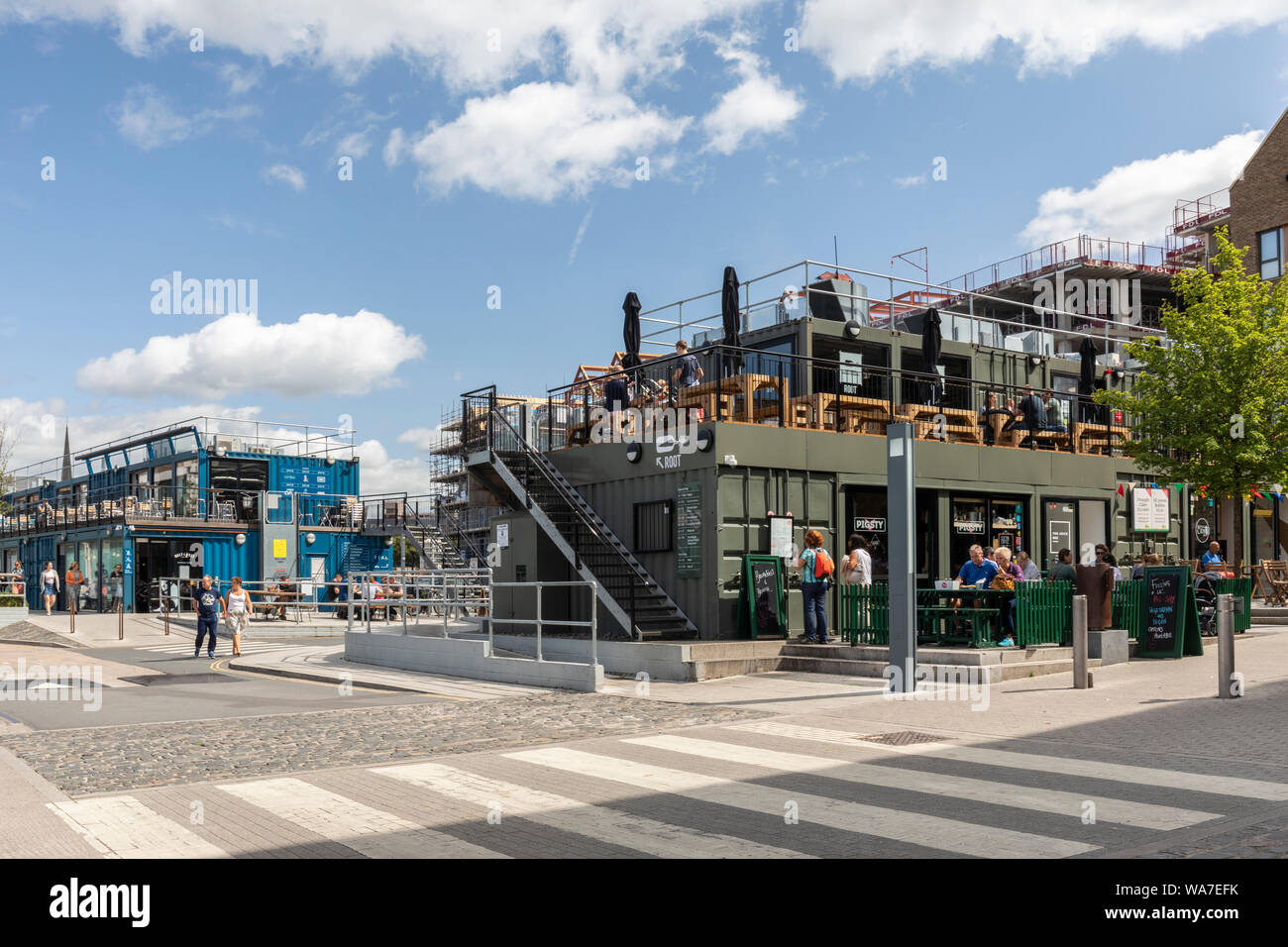 Wapping Wharf shipping containers full of independent retailers, City