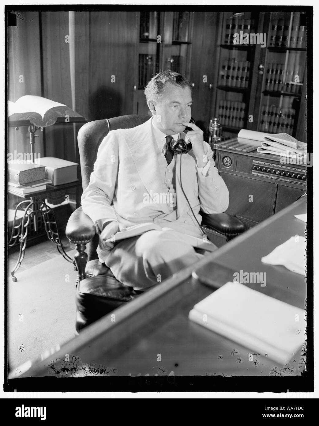 Attorney Gen. Robert H. Jackson, 7-12-40 Stock Photo