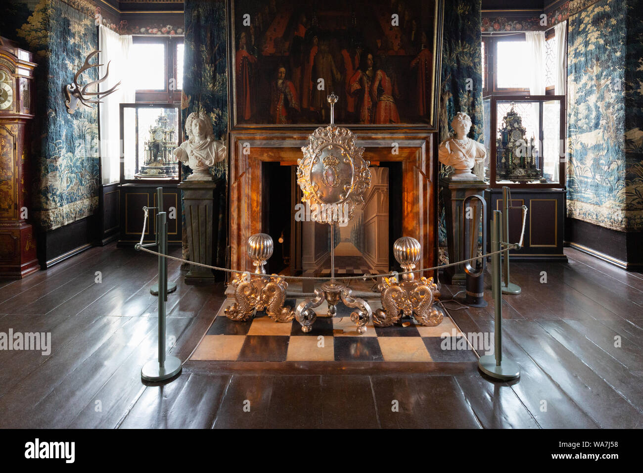 Rosenborg Castle  Copenhagen Denmark - an interior room, Rosenborg Slot, Copenhagen Denmark Scandinavia Stock Photo