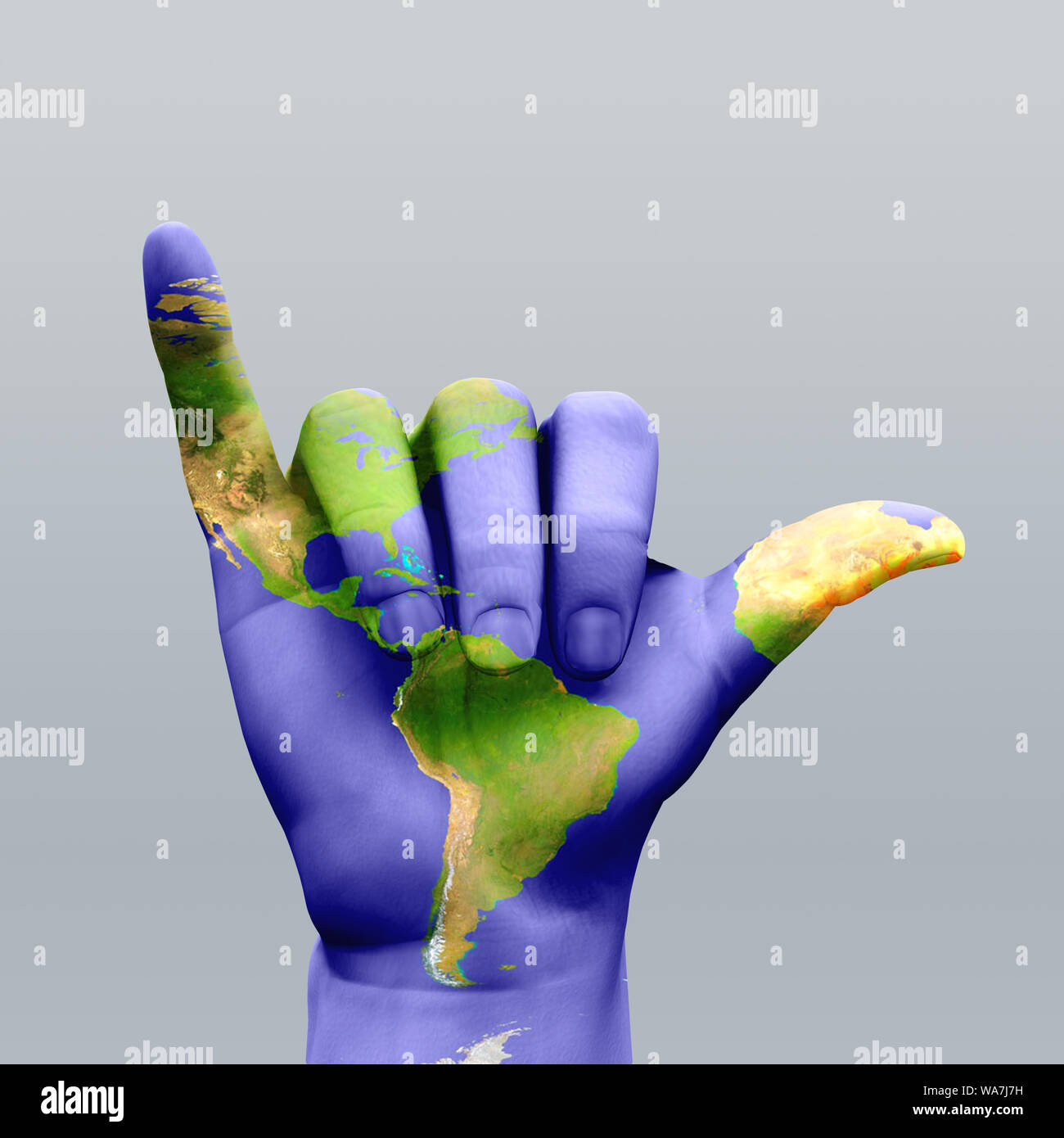 Hang Loose. America's Hand Stock Photo