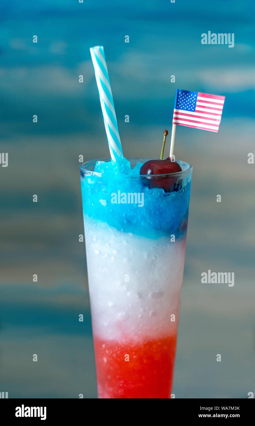 a patriotic drink for your summertime party made with spiked vodka