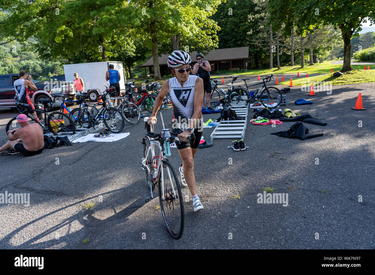 HVTC Triathlon Summer Series 2019 #3 Stock Photo