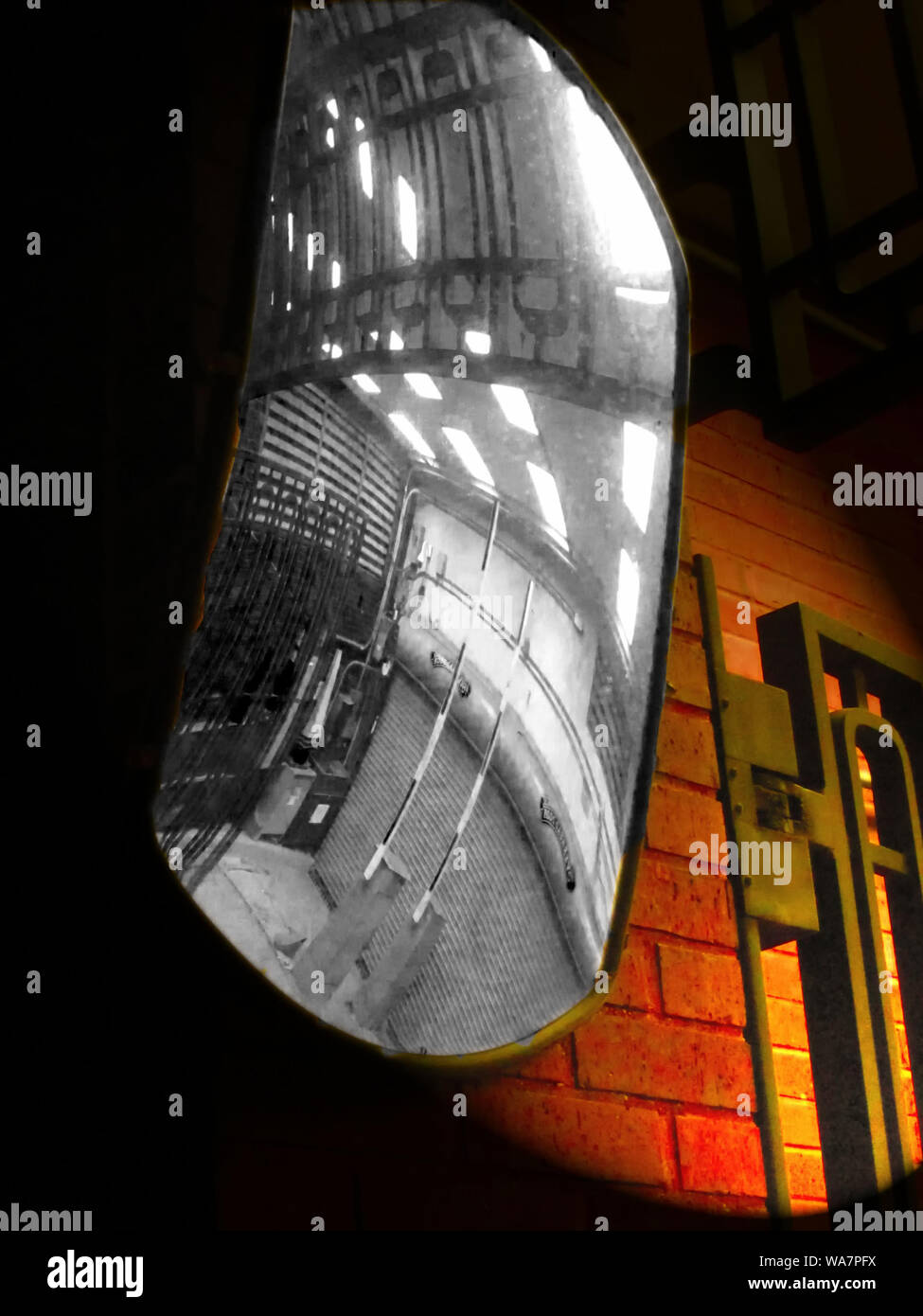 In the mirror Stock Photo