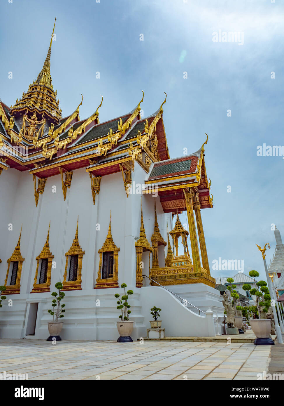 Buidling of Wat Phra Kaew, Grand Palace, Bangkok (Krung Thep), Thailand, Asia. Temple of the Emerald Buddha is the most important Buddhist temple Stock Photo