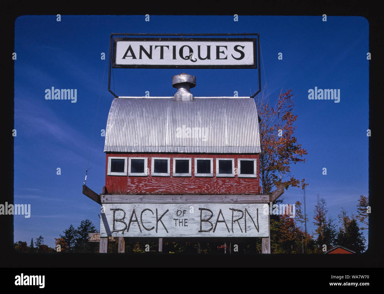 Back Of The Barn Antiques Sign Routes 12 28 Steuben New York