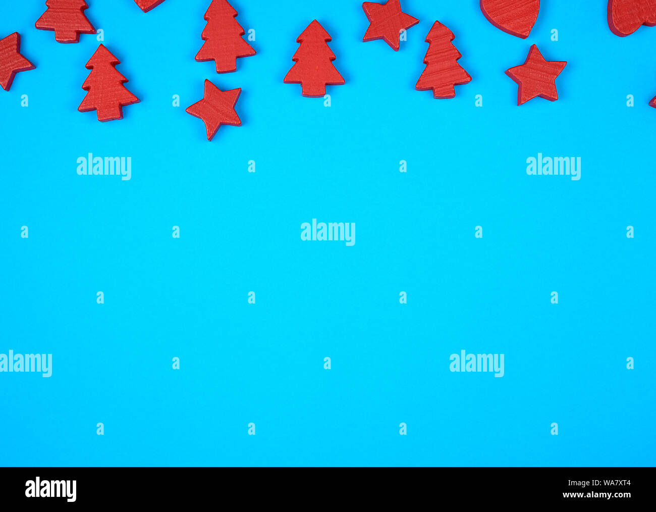 abstract blue background with christmas decor, empty space Stock Photo ...