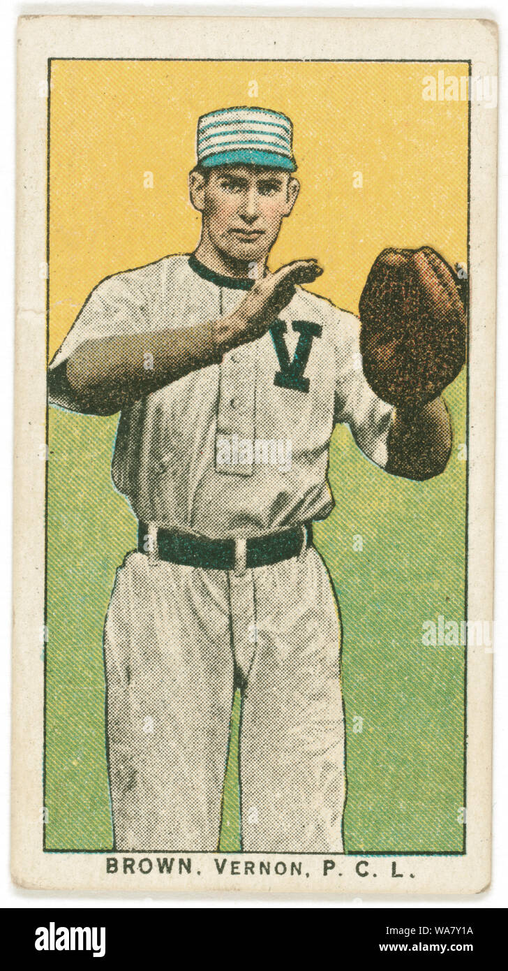 Brown, Vernon Team, baseball card portrait Stock Photo Alamy