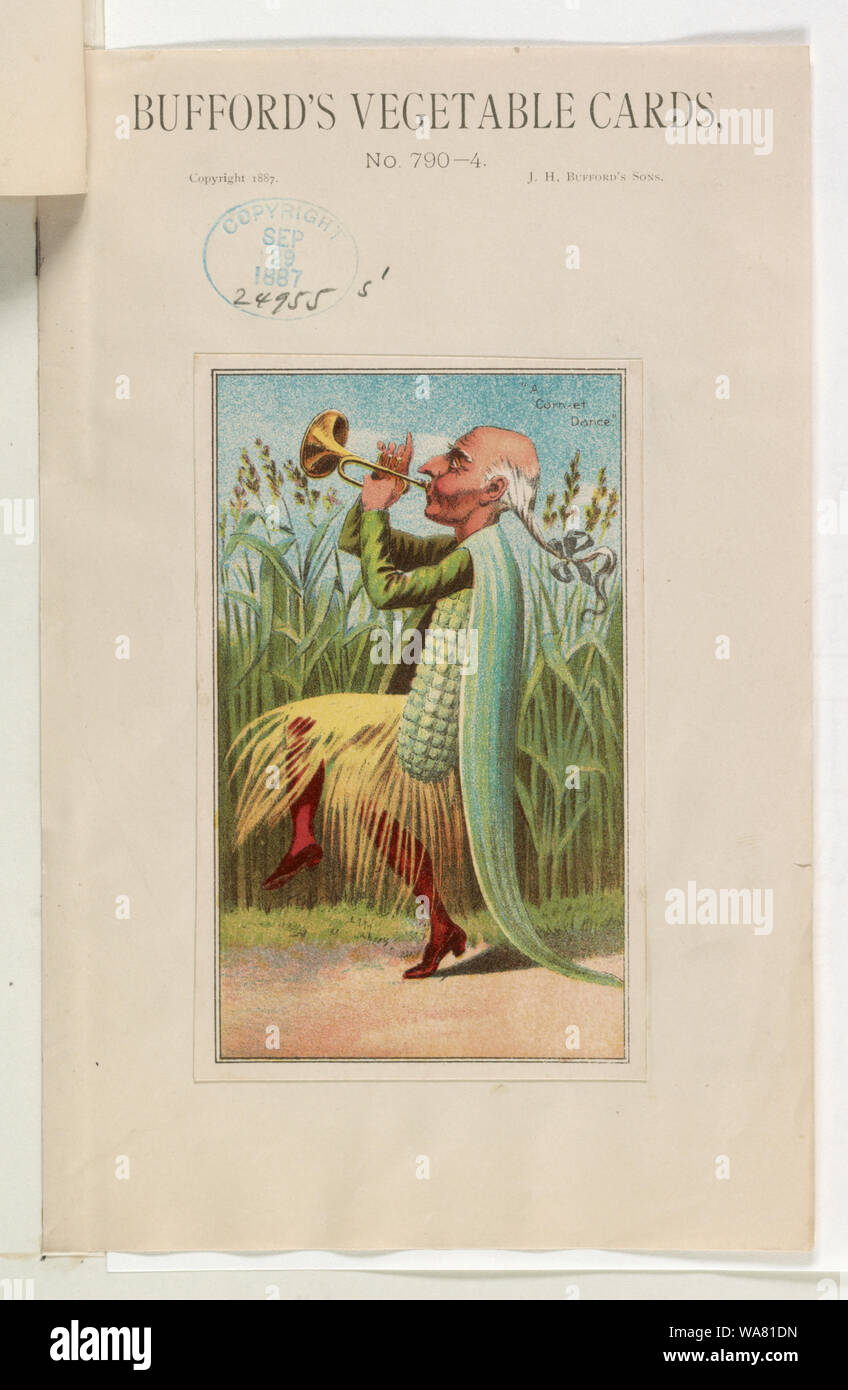 Bufford's vegetable cards, no. 790-4 [corn] / Bufford. Stock Photo