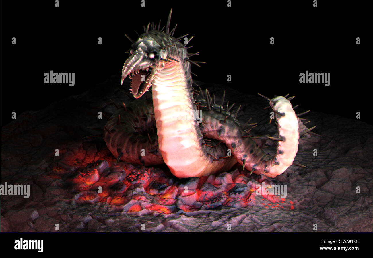 Spiny Ripper Wyrm (Hell Dragon Stock Photo - Alamy