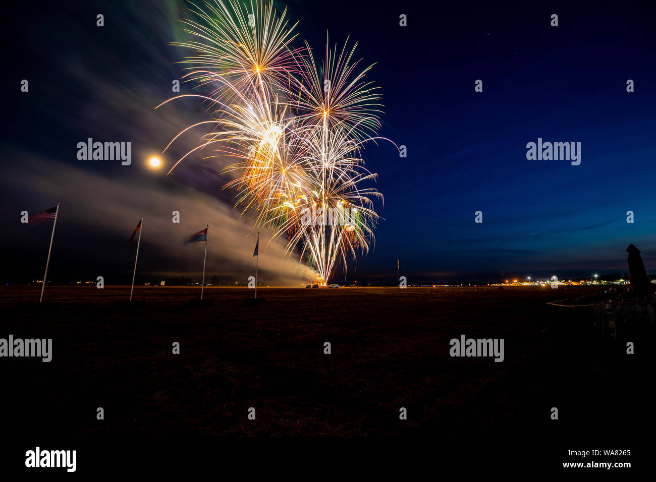 Stunning fireworks in the sky Stock Photo