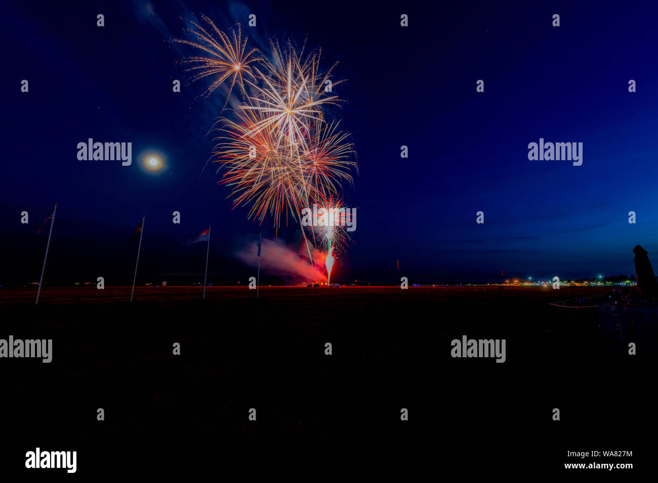 Dazzling Fireworks in the sky Stock Photo