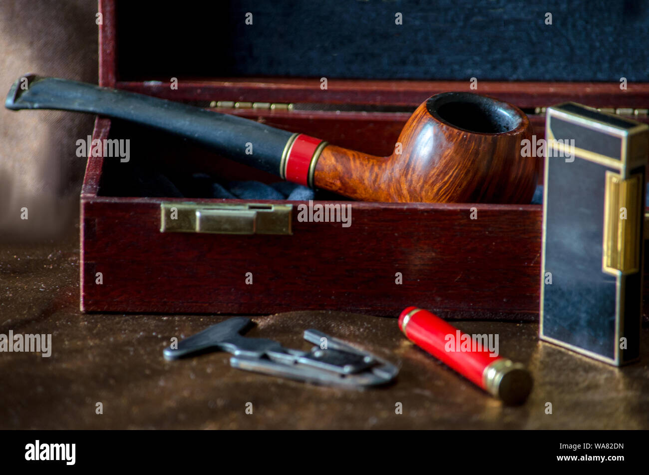 british pipe with red band Stock Photo Alamy