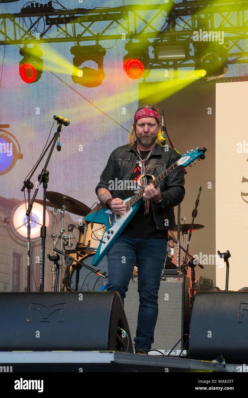 14th July 2019, The Allman Betts Band (USA) concert during Suwałki Blues Festival Stock Photo