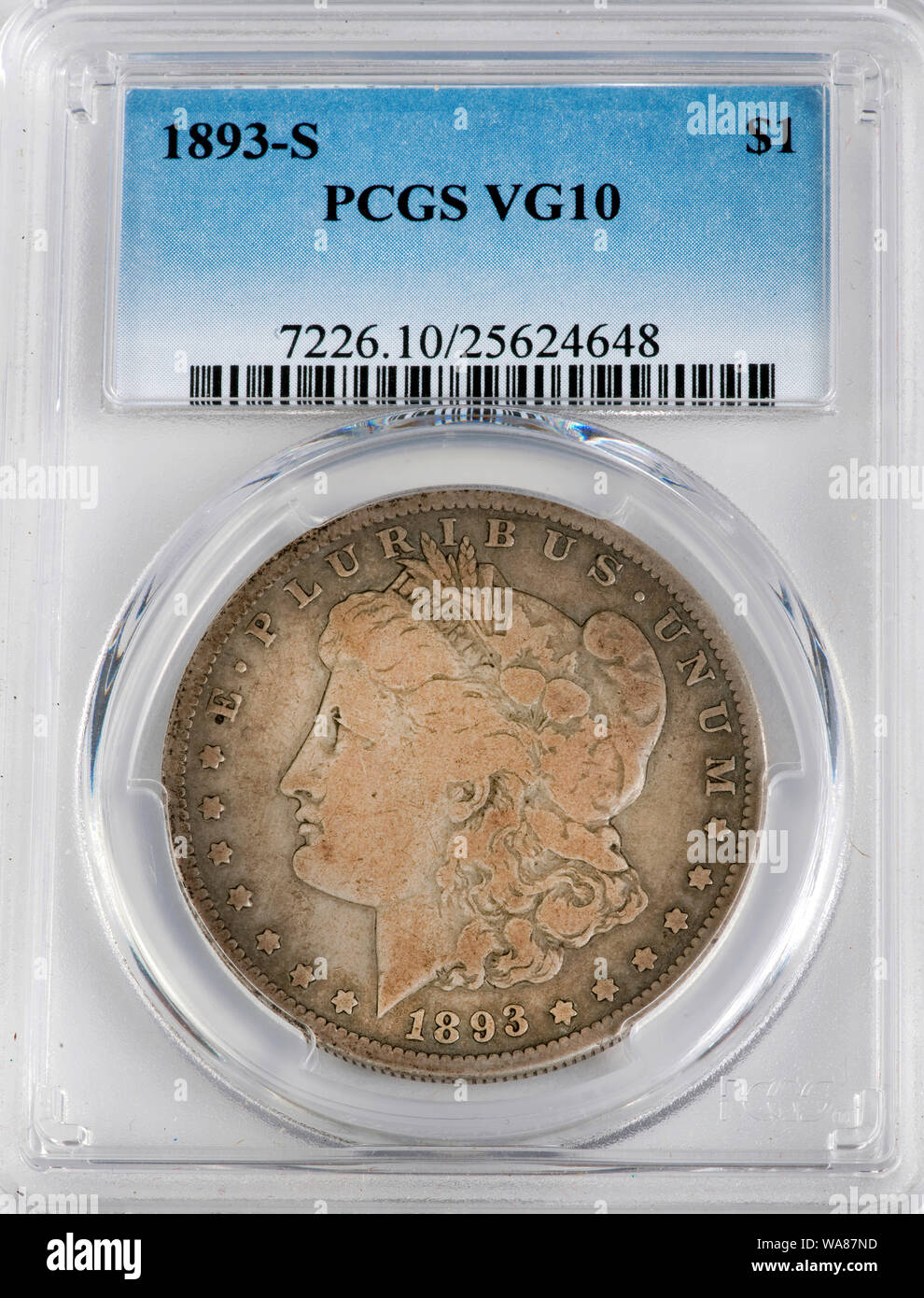 Dallas,Texas Aug,14,2019 Rare graded 1893 S Silver Dollar with