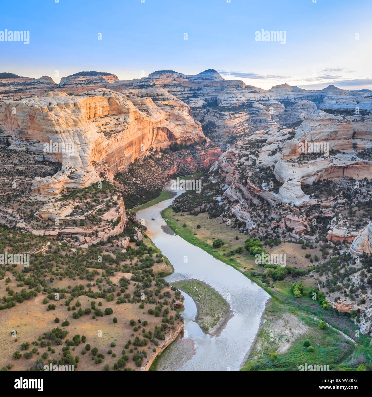 yampa river at wagon wheel point overlook in dinosaur national monument, colorado Stock Photo