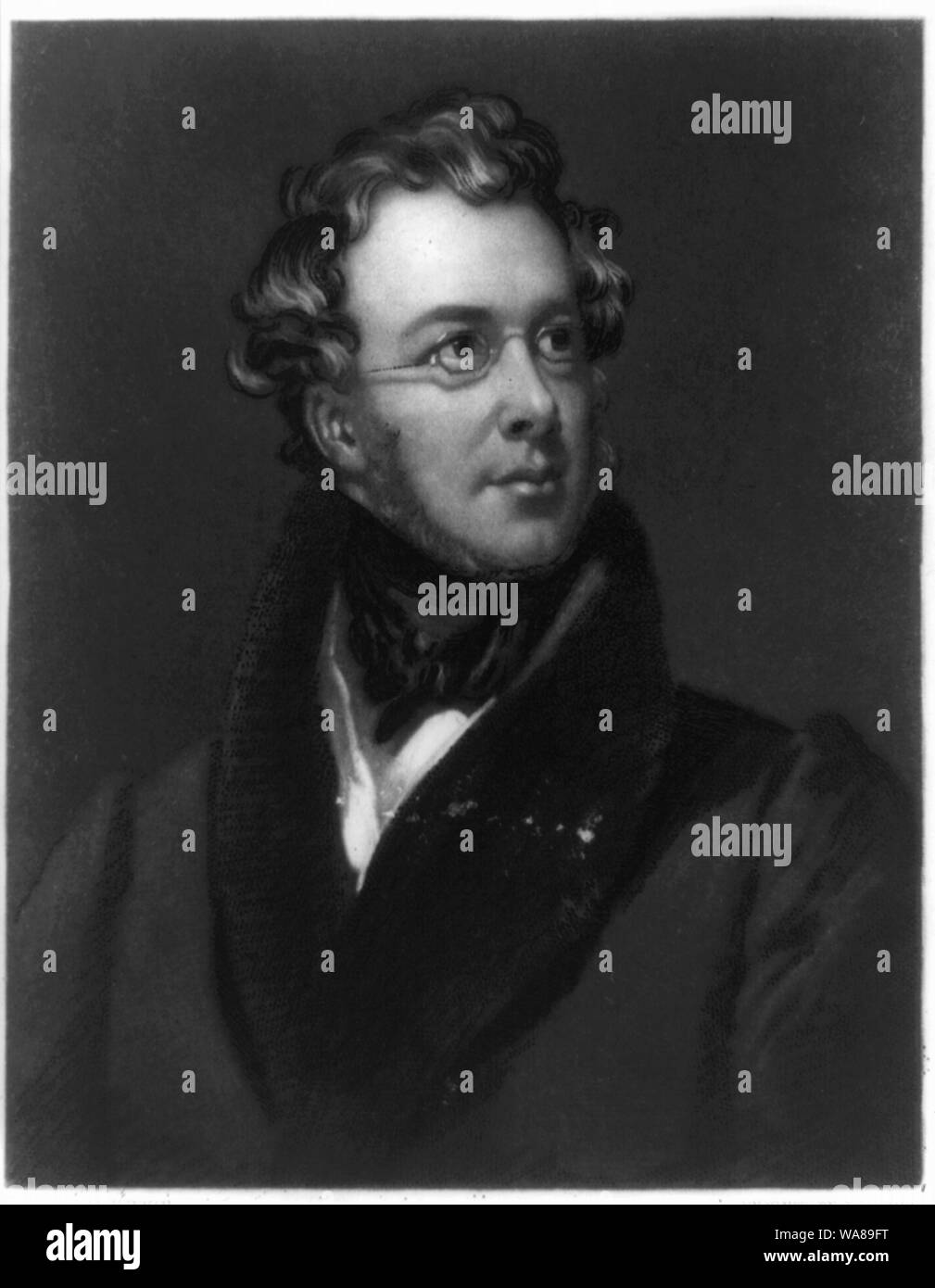 C.F. Hoffman / painted by H. Inman ; engraved by J. Sartain. Stock Photo