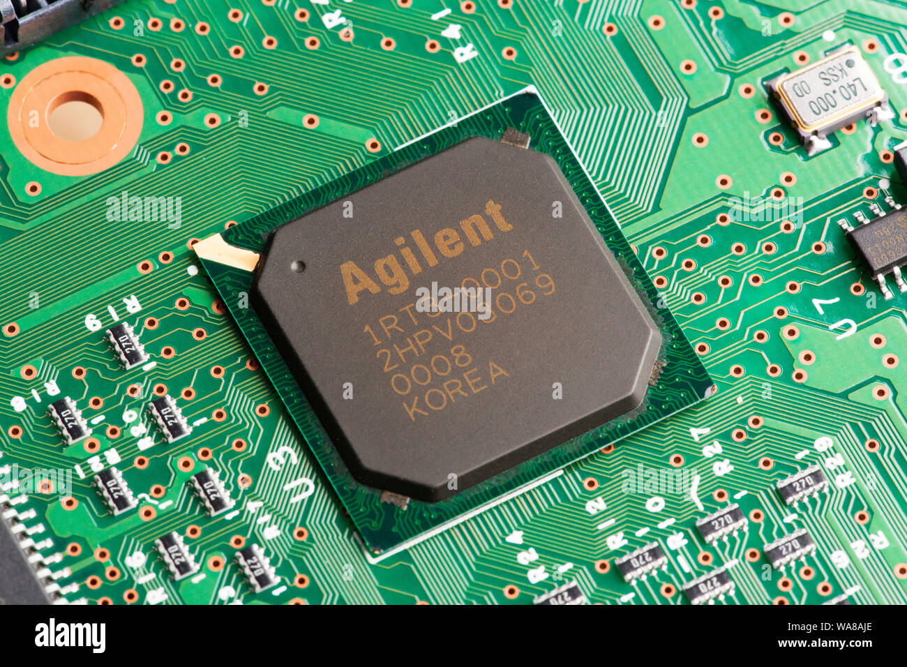 It is silicone chip CPU on white background Stock Photo - Alamy