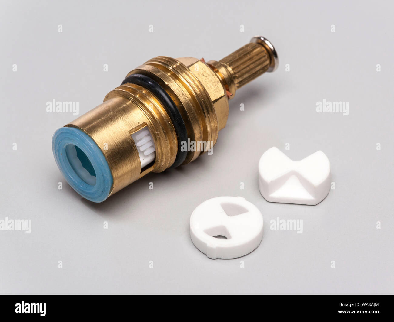 ceramic tap/faucet gland washers Stock Photo