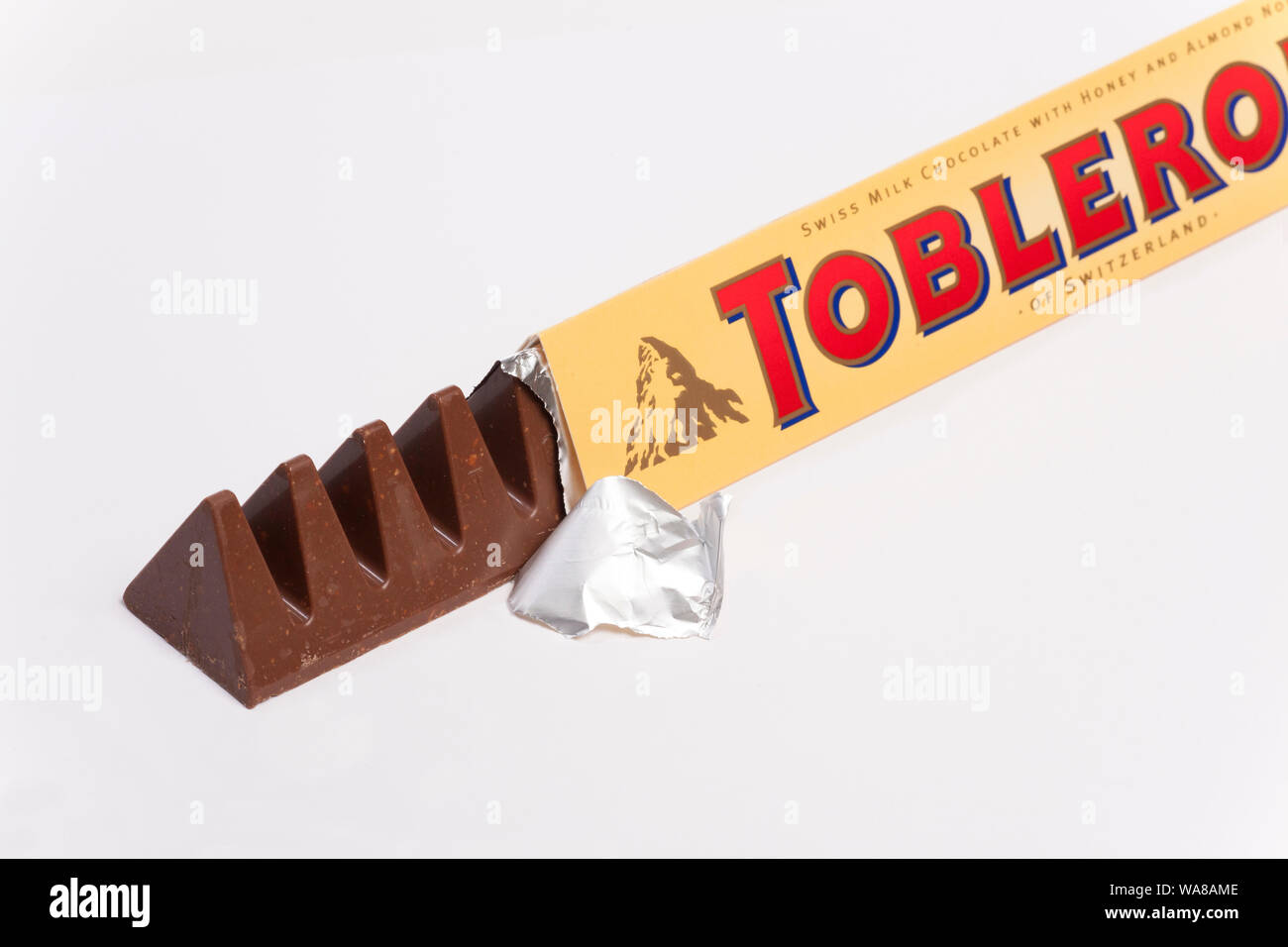 Mondelēz Toblerone bar Stock Photo