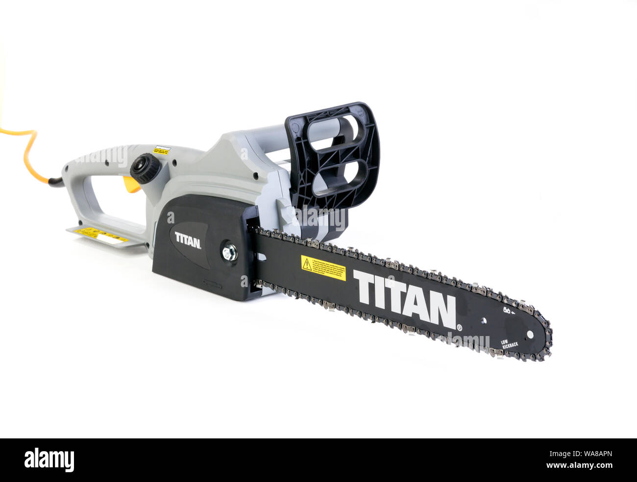 electric chainsaw Stock Photo