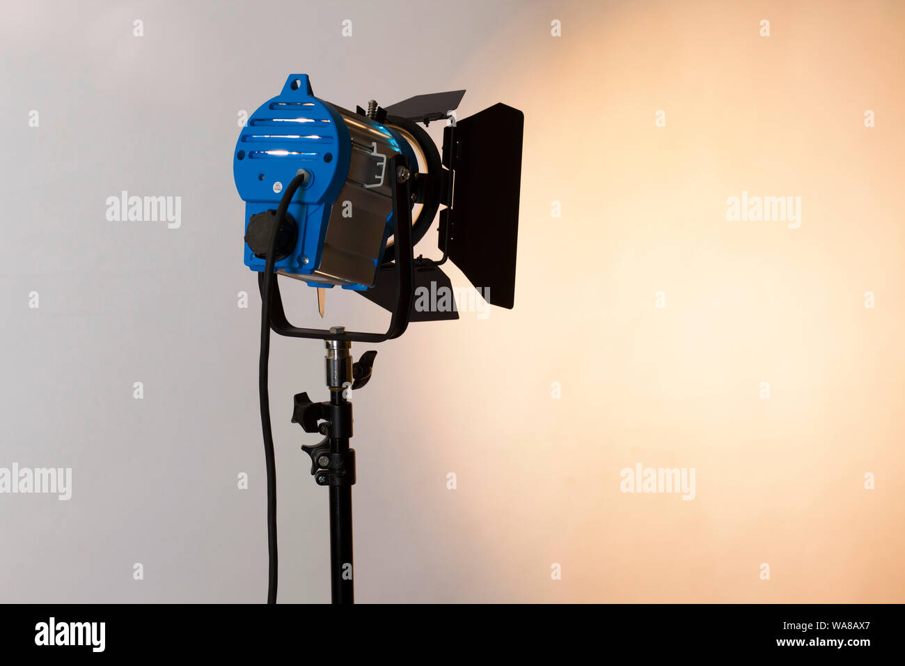 studio light with barn doors & halogen lamp Stock Photo