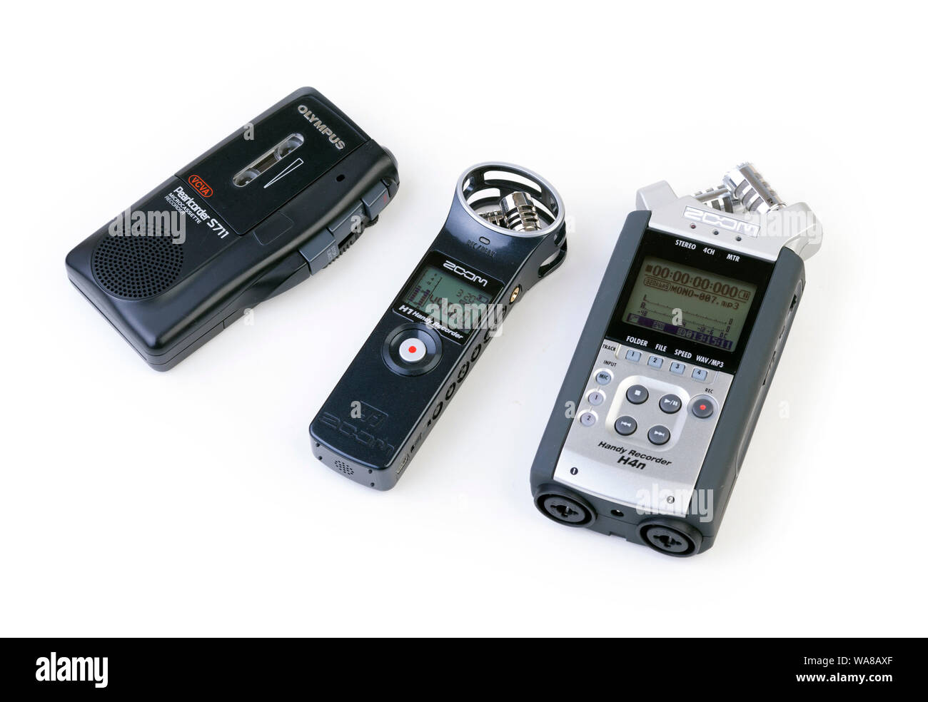 digital sound recorders & cassette based dictation machine Stock Photo