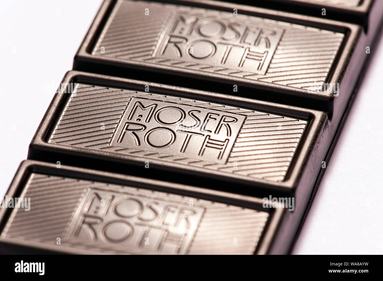 Moser Roth dark chocolate sold exclusively by Aldi Stock Photo Alamy