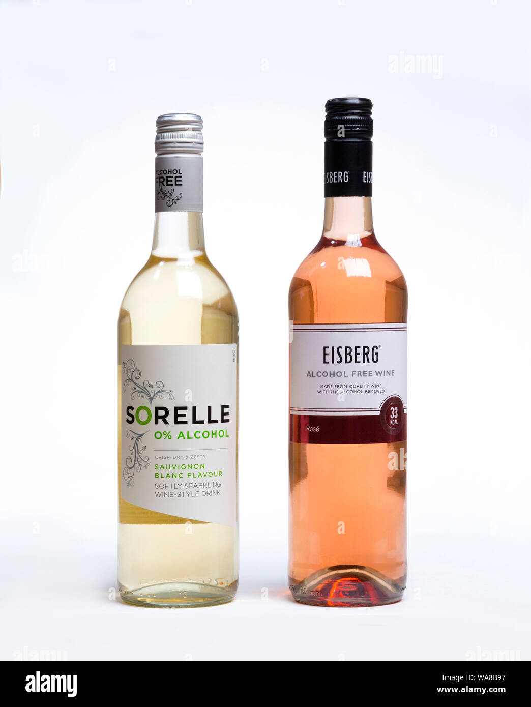 Sorelle & Eisberg alcohol free wine Stock Photo Alamy